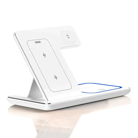 100W 3 in 1 Wireless Charger Stand Foldable Charging Station For iPhone 15 14 13 12 11 Apple Watch 9 8 7 6 5 Airpods Pro